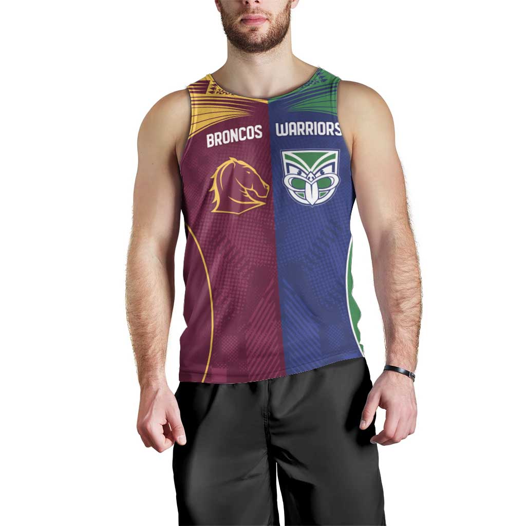 Custom Warriors-Broncos Men Tank Top Together Sporty Style