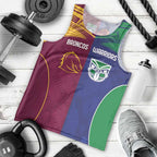 Custom Warriors-Broncos Men Tank Top Together Sporty Style