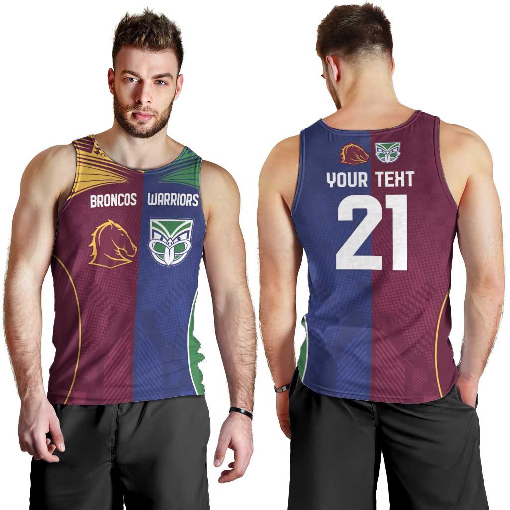 Custom Warriors-Broncos Men Tank Top Together Sporty Style