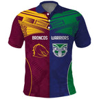 Custom Warriors-Broncos Polo Shirt Together Sporty Style