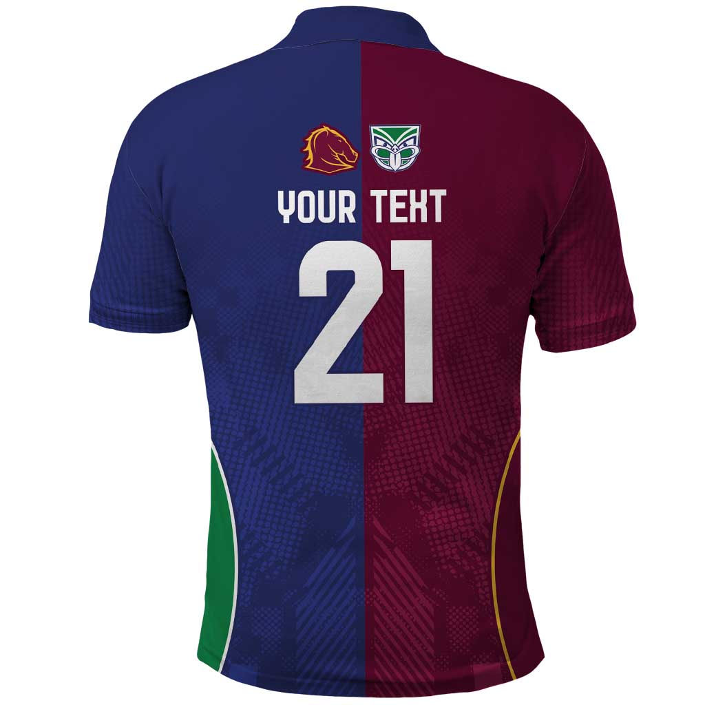 Custom Warriors-Broncos Polo Shirt Together Sporty Style