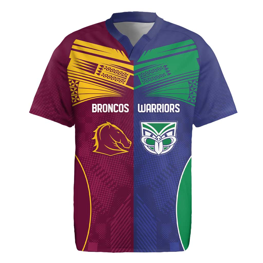 Custom Warriors-Broncos Rugby Jersey Together Sporty Style