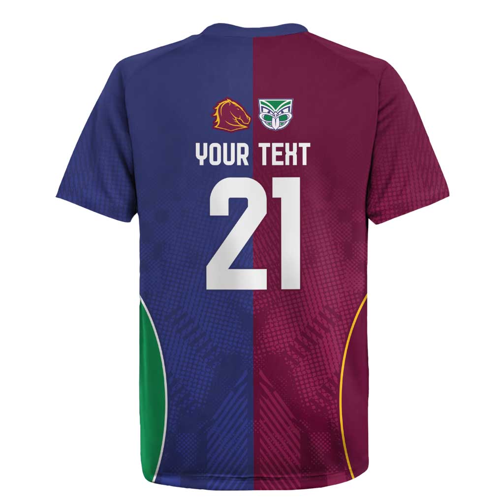 Custom Warriors-Broncos Rugby Jersey Together Sporty Style