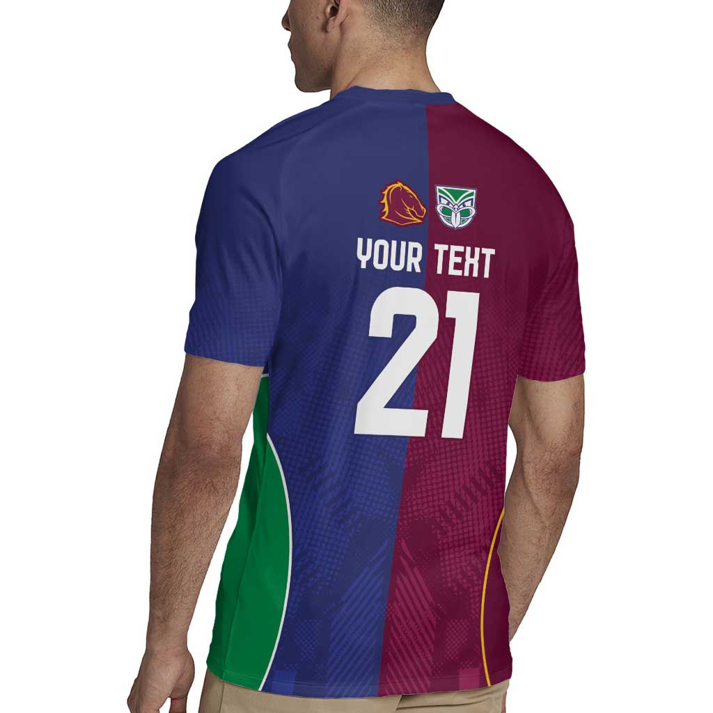 Custom Warriors-Broncos Rugby Jersey Together Sporty Style