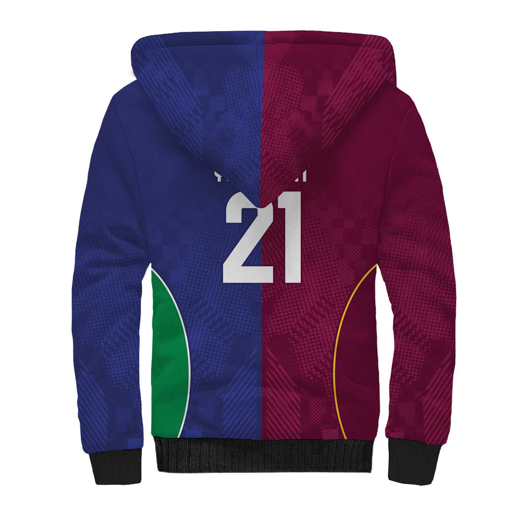 Custom Warriors-Broncos Sherpa Hoodie Together Sporty Style