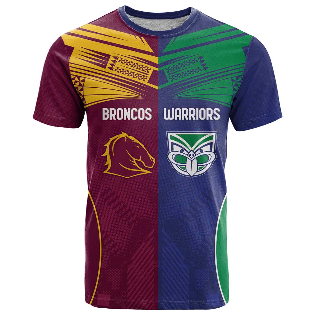 Custom Warriors-Broncos T Shirt Together Sporty Style