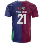 Custom Warriors-Broncos T Shirt Together Sporty Style