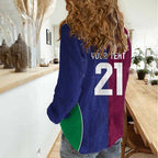 Custom Warriors-Broncos Women Casual Shirt Together Sporty Style