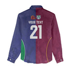 Custom Warriors-Broncos Women Casual Shirt Together Sporty Style