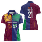 Custom Warriors-Broncos Women Polo Shirt Together Sporty Style