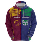 Custom Warriors-Broncos Zip Hoodie Together Sporty Style