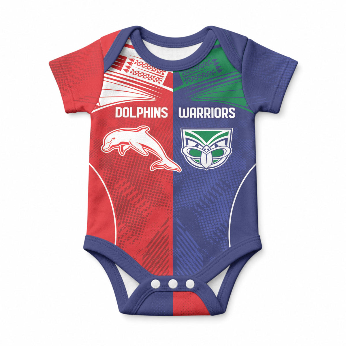 Custom Warriors-Dolphins Baby Onesie Together Sporty Style