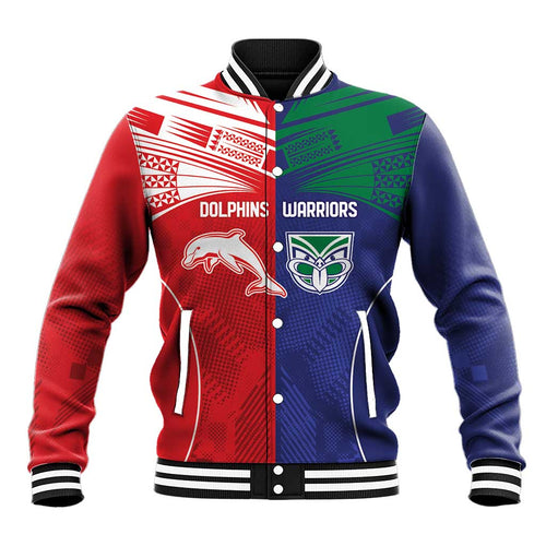 Custom Warriors-Dolphins Baseball Jacket Together Sporty Style