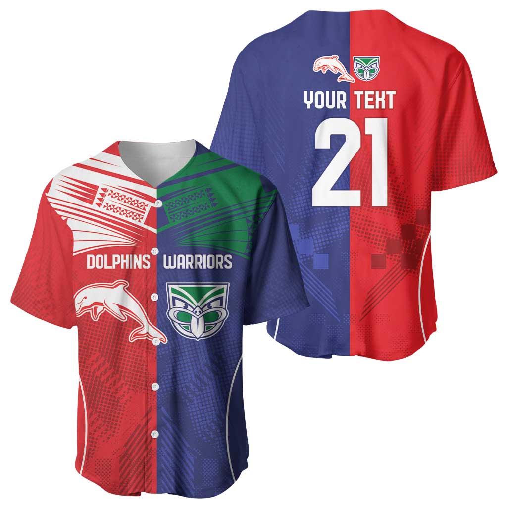 Custom Warriors-Dolphins Baseball Jersey Together Sporty Style