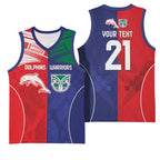 Custom Warriors-Dolphins Basketball Jersey Together Sporty Style