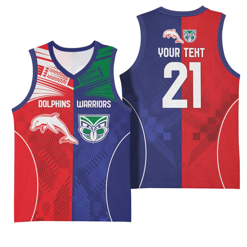 Custom Warriors-Dolphins Basketball Jersey Together Sporty Style