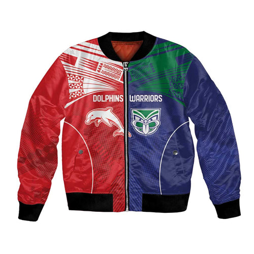 Custom Warriors-Dolphins Bomber Jacket Together Sporty Style