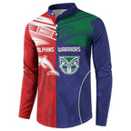 Custom Warriors-Dolphins Button Sweatshirt Together Sporty Style