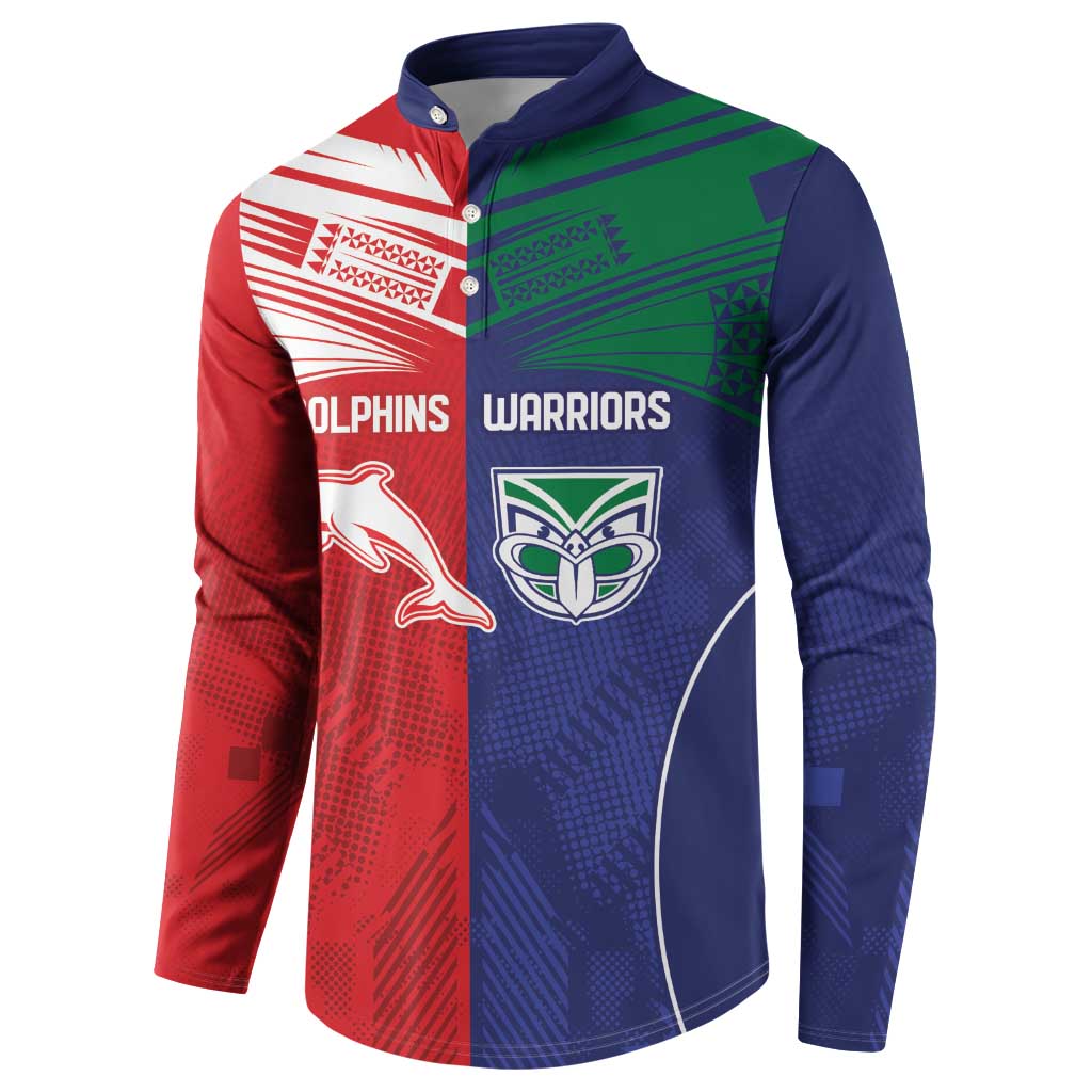 Custom Warriors-Dolphins Button Sweatshirt Together Sporty Style