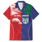 Custom Warriors-Dolphins Hawaiian Shirt Together Sporty Style
