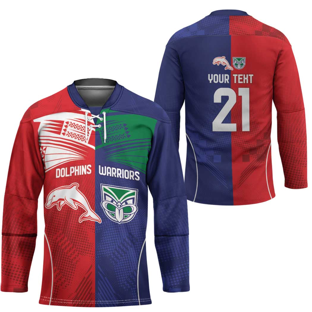 Custom Warriors-Dolphins Hockey Jersey Together Sporty Style