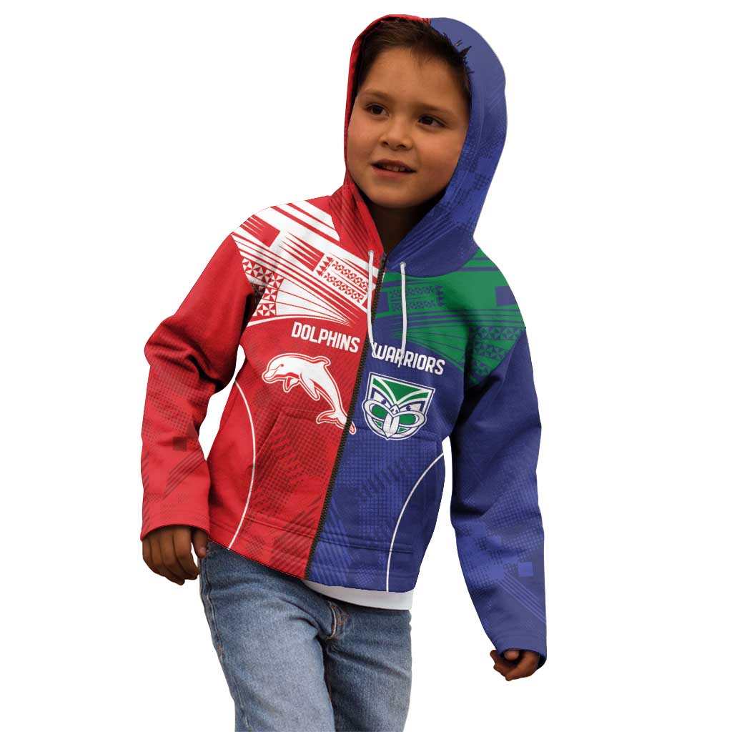 Custom Warriors-Dolphins Kid Hoodie Together Sporty Style