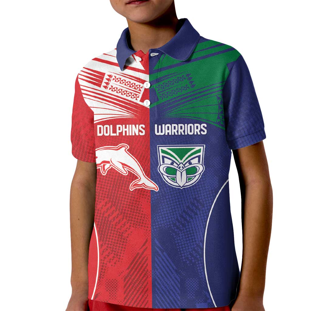Custom Warriors-Dolphins Kid Polo Shirt Together Sporty Style