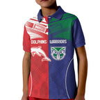Custom Warriors-Dolphins Kid Polo Shirt Together Sporty Style