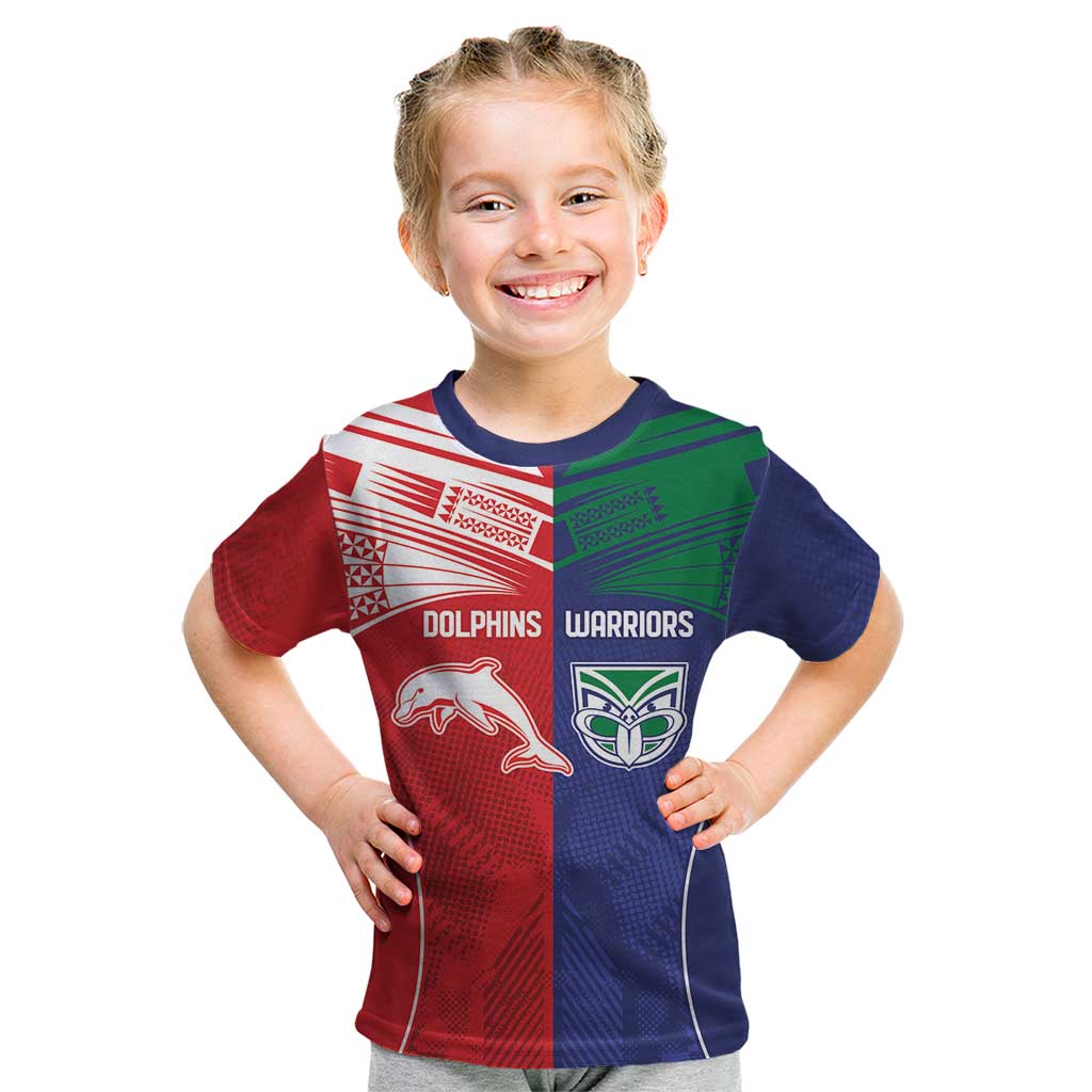 Custom Warriors-Dolphins Kid T Shirt Together Sporty Style