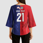 Custom Warriors-Dolphins Kimono Sleeve Blouse Together Sporty Style