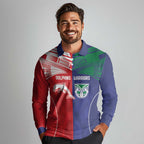 Custom Warriors-Dolphins Long Sleeve Polo Shirt Together Sporty Style