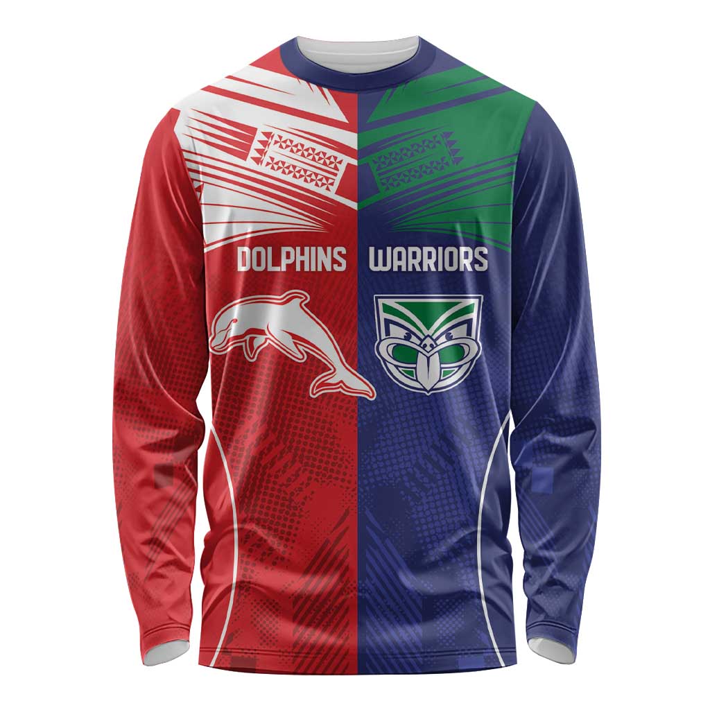 Custom Warriors-Dolphins Long Sleeve Shirt Together Sporty Style