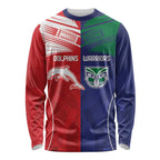 Custom Warriors-Dolphins Long Sleeve Shirt Together Sporty Style