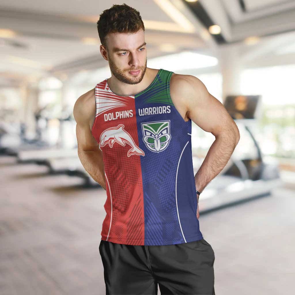 Custom Warriors-Dolphins Men Tank Top Together Sporty Style