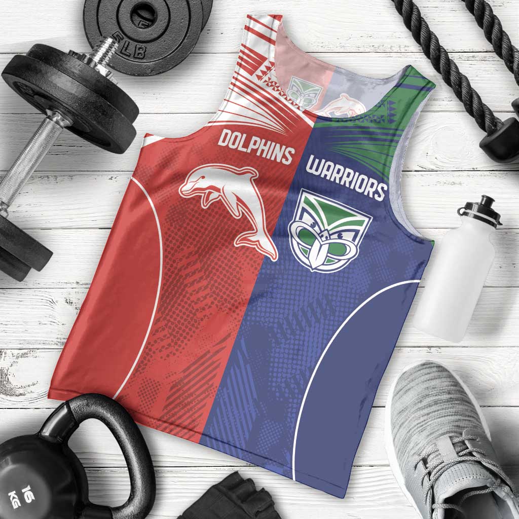 Custom Warriors-Dolphins Men Tank Top Together Sporty Style