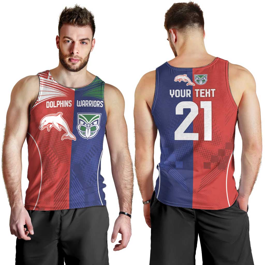Custom Warriors-Dolphins Men Tank Top Together Sporty Style