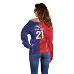 Custom Warriors-Dolphins Off Shoulder Sweater Together Sporty Style