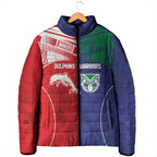 Custom Warriors-Dolphins Padded Jacket Together Sporty Style