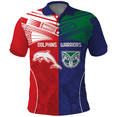 Custom Warriors-Dolphins Polo Shirt Together Sporty Style