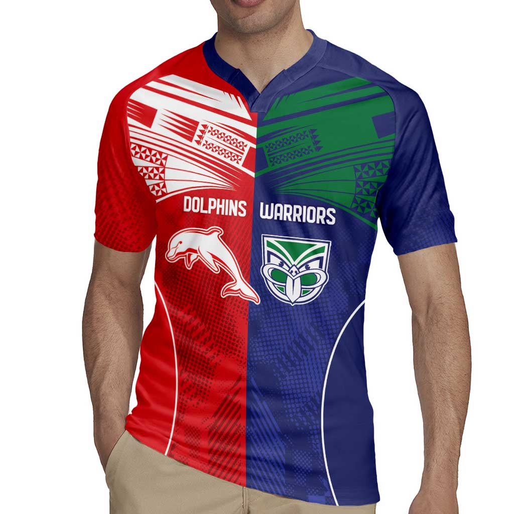 Custom Warriors-Dolphins Rugby Jersey Together Sporty Style
