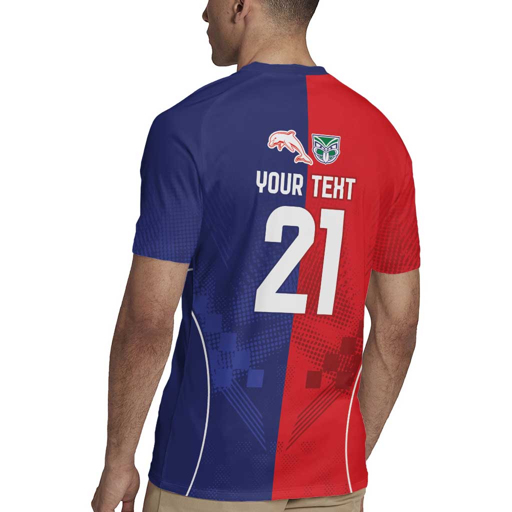Custom Warriors-Dolphins Rugby Jersey Together Sporty Style