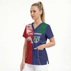 Custom Warriors-Dolphins Scrub Top Together Sporty Style