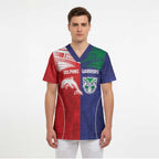 Custom Warriors-Dolphins Scrub Top Together Sporty Style