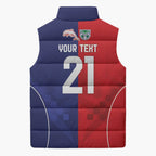 Custom Warriors-Dolphins Sleeveless Puffer Jacket Together Sporty Style