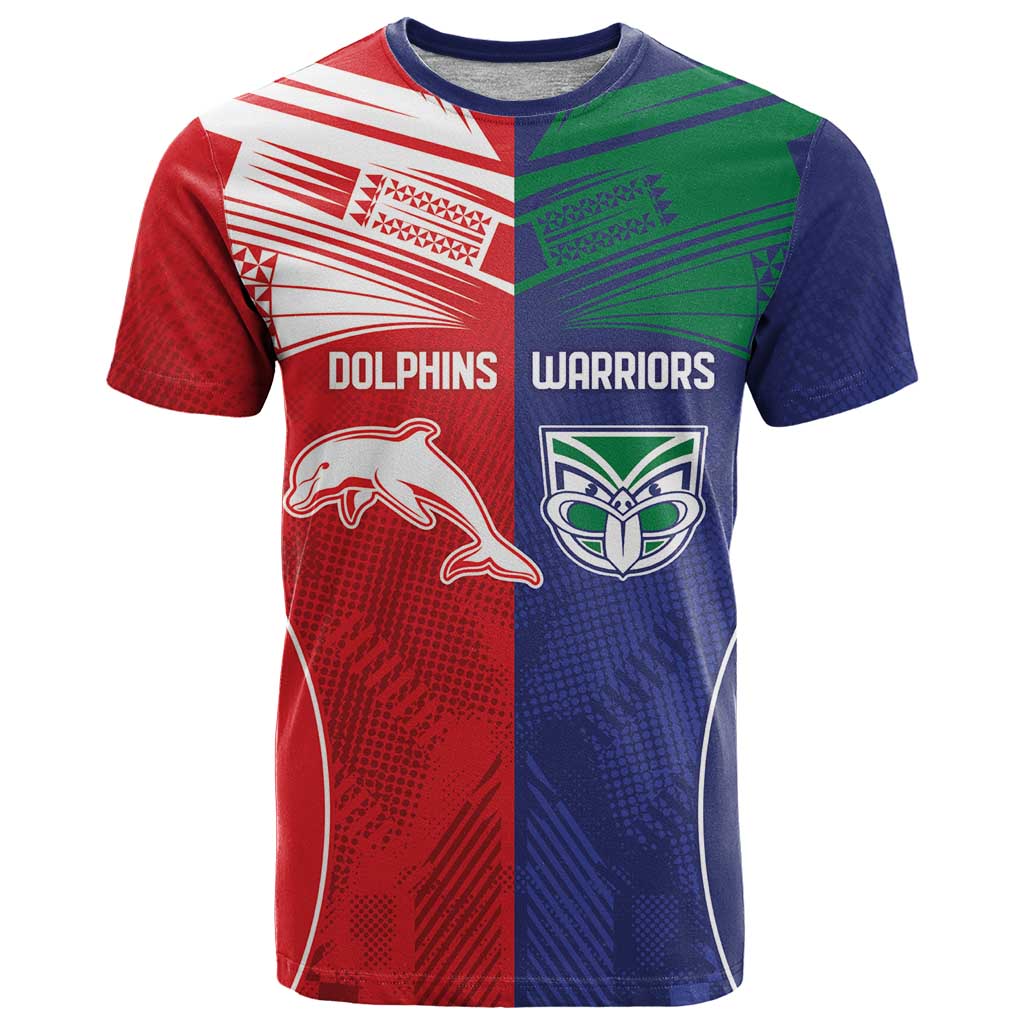 Custom Warriors-Dolphins T Shirt Together Sporty Style