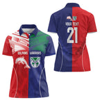 Custom Warriors-Dolphins Women Polo Shirt Together Sporty Style