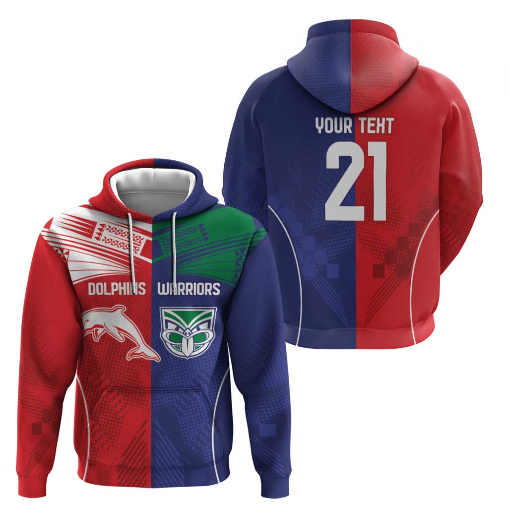 Custom Warriors-Dolphins Zip Hoodie Together Sporty Style