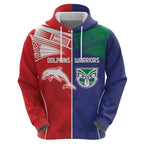 Custom Warriors-Dolphins Zip Hoodie Together Sporty Style