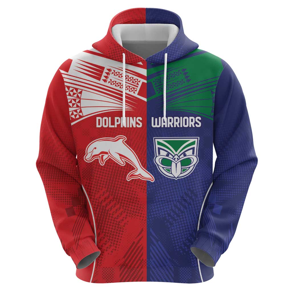 Custom Warriors-Dolphins Zip Hoodie Together Sporty Style