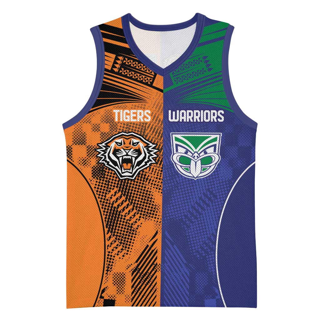 Custom Warriors-Tigers Basketball Jersey Together Sporty Style